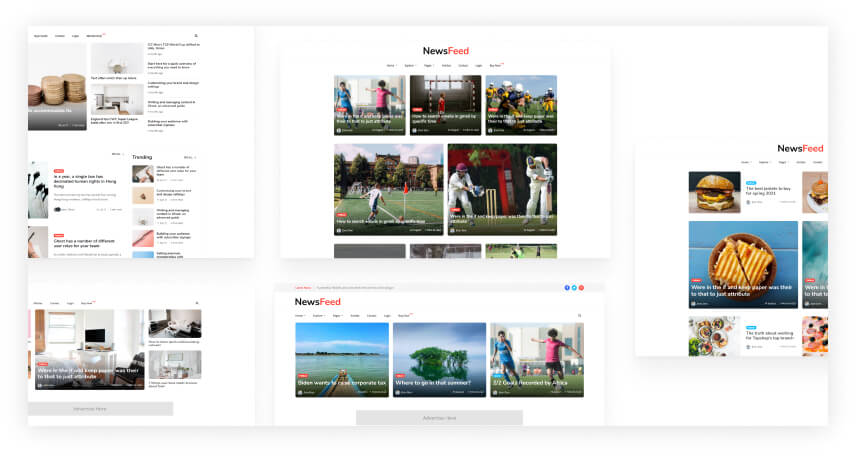 Newsfeed best Ghost theme for news, magazine blog