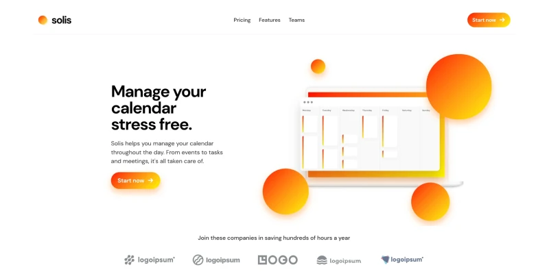 solis saas landing page template